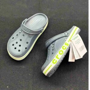 Crocs Bayaband Clog (Grey & Neon Yellow)