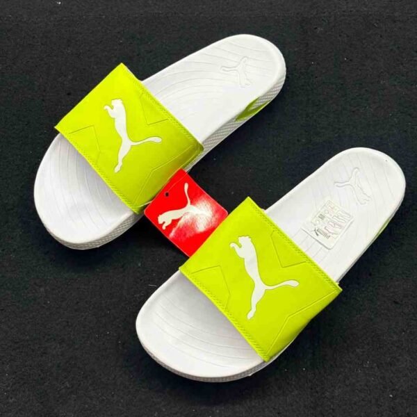 Puma Softride Comfort Slides (Mint Green & White)