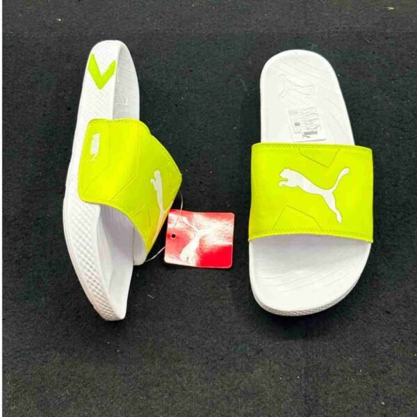 Puma Softride Comfort Slides (Mint Green & White)