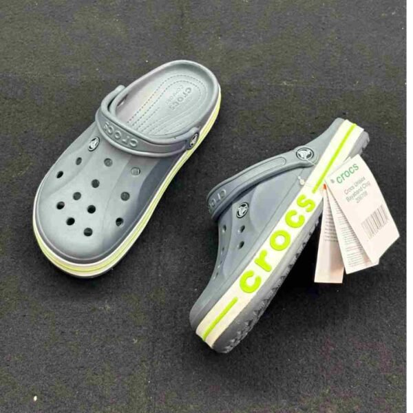 Crocs Bayaband Clog (Grey & Neon Yellow)